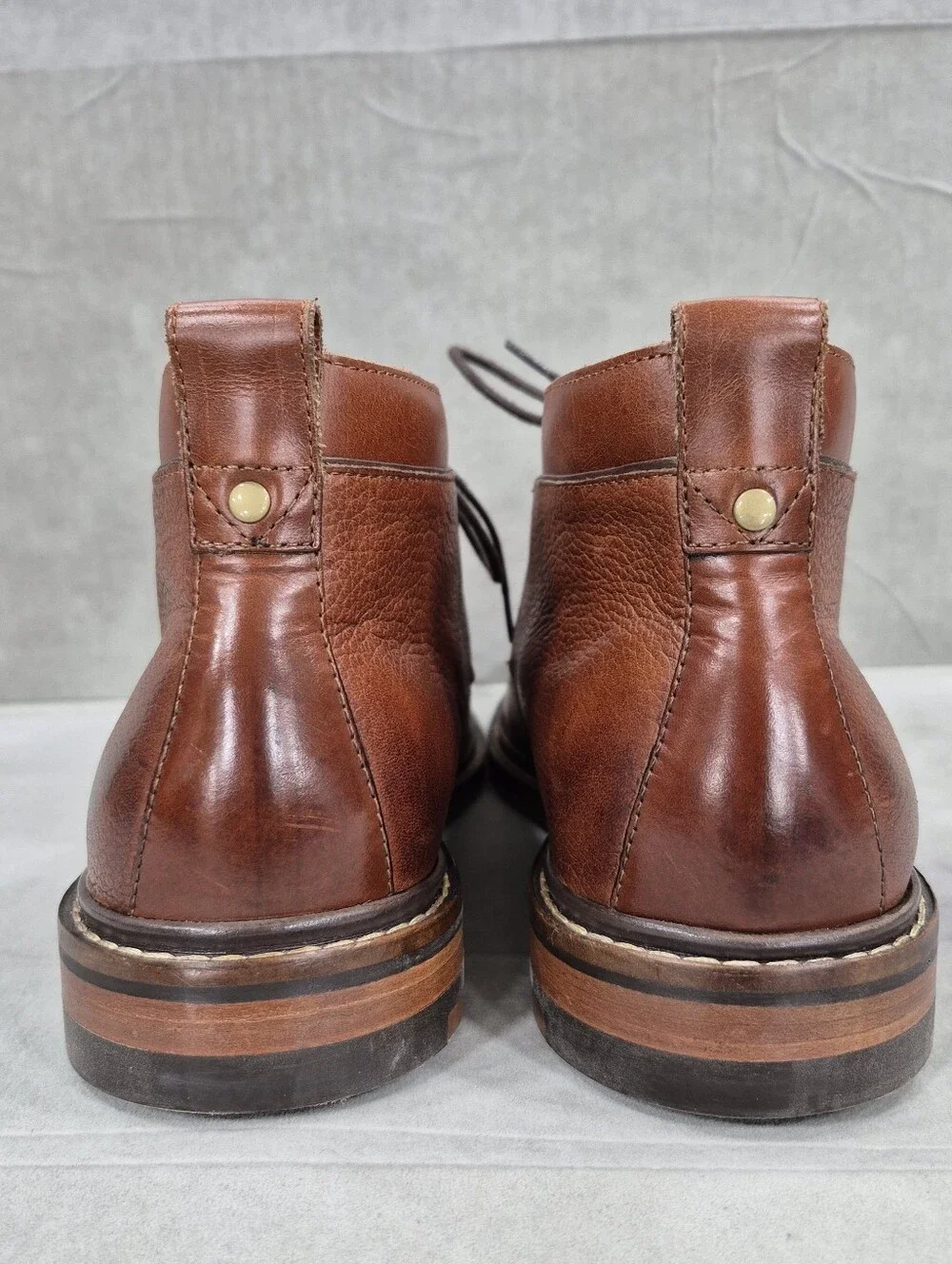 Cole Haan CAMBRIDGE dress Chukka boots men's 8.5M brown pebbled leather C24531